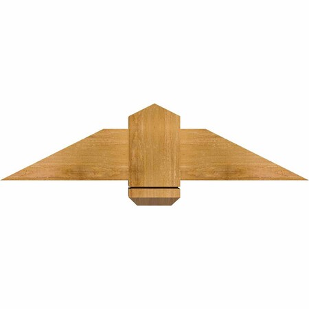 Ekena Millwork Eugene Rough Sawn Timber Gable Bracket, Western Red Cedar, 36"W x 9"H x 4"D x 6"F, 6/12 Pitch GBW036X09X0406EUG00RWR